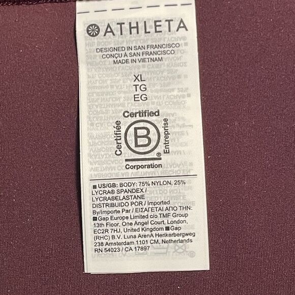 Athleta Leggings Womens XL Maroon Gym Hiking Yoga Elevation Flared Leggings - Picture 6 of 12